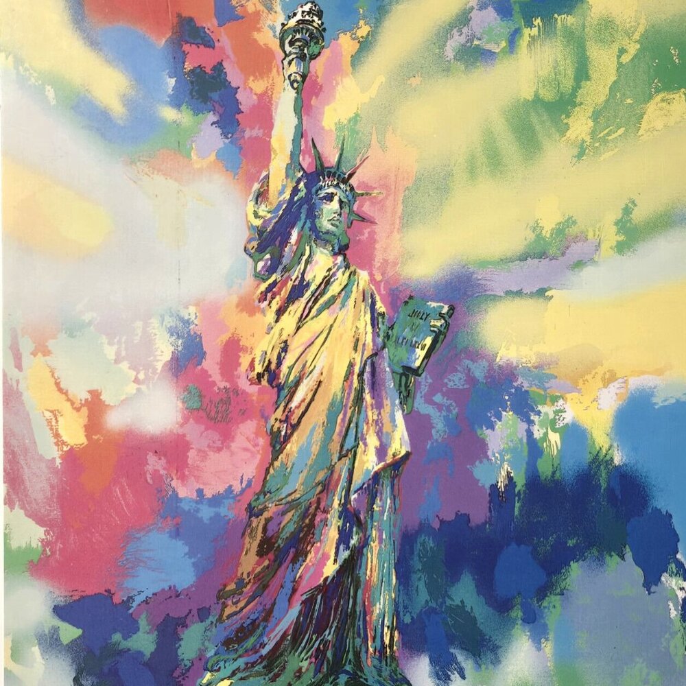 LeROY NEIMAN PROMOTIONAL Post Card - LADY Liberty - 1985